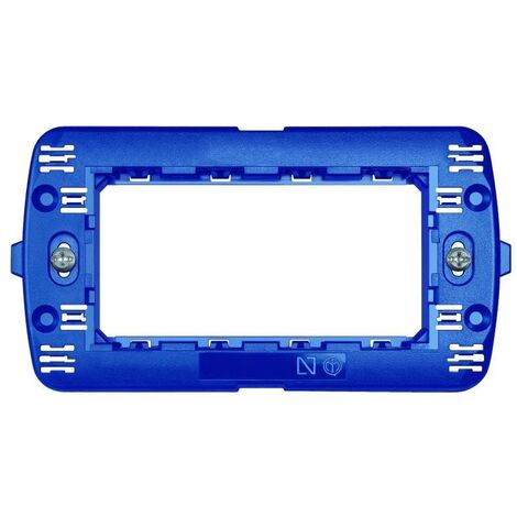 Supporto 3 4 7 posti placche compatibili  Bticino Living international e light  4 Posti