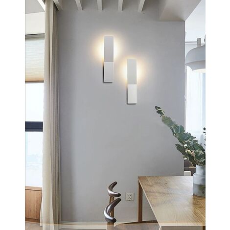 Applique parete bianco10w moderno lampada muro luce fredda 6500k o calda 3000k  fredda bianca 6500k