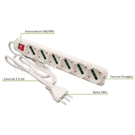 Cavo prolunga elettrico da 2m - Spina 16A Aigostar 