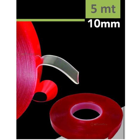 Nastro Biadesivo Acrilico Forte 12mm - Per Strisce LED 220V, Trasparente E Resistente Al Calore - Foto 3