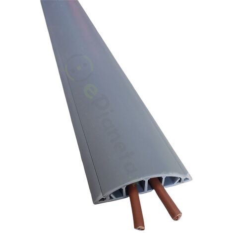 PVC Canalina Passacavi Pavimento Cavi Durevole Calpestabile Cavità Cavo Protezione Copricavi Proteggere Copertura Per La Casa, Ufficio(Color: Black, S: 2m - 6