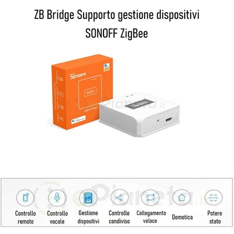 Supporto gestione dispositivi domotica SONOFF ZigBee centralino controllo remoto con Alexa Google home ZB Bridge