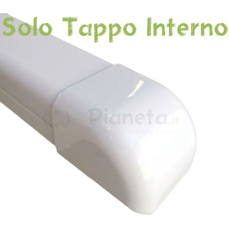 Sistema Canalina per condizionatori 75x60 mm con Accessori a scelta passacavi bianco coprifili a parete  Tappo Interno per canalina condizionatori