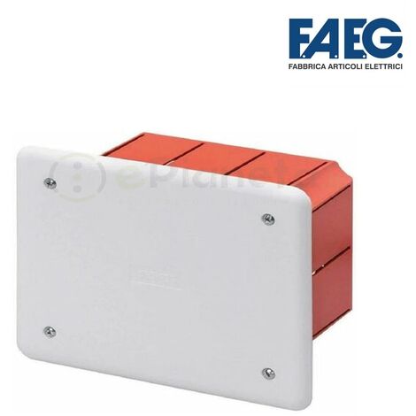 Scatola cassetta di derivazione 119x96x45 mm da incasso con coperchio quadrata per collegamenti elettrici