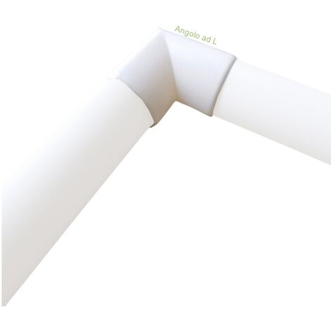 2m Canalina angolare 23x23 mm per cavo elettrico in plastica bianco passacavi coprifili a parete con copertura Angolo ad L