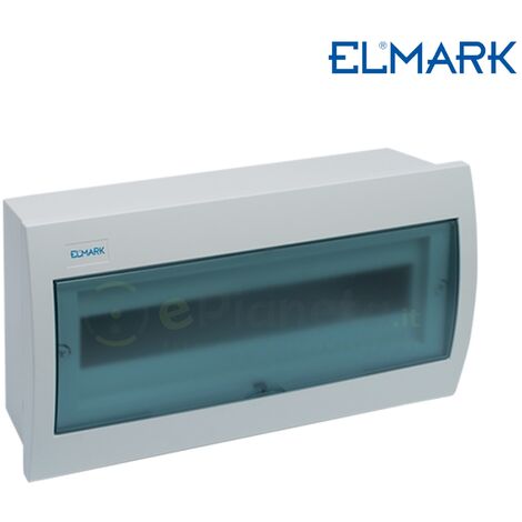 Quadro elettrico centralino 18 moduli DIN box superfice scatola da parete IP40 per interruttori bianco
