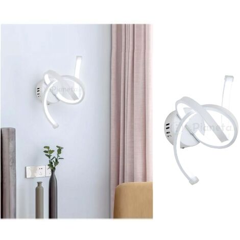 Applique Da Parete A Spirale Vortex LED 15W: Design Moderno, Argento, Luce Calda 2700K, Per Soggiorno E Corridoio
