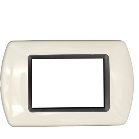 Placche compatibili supporti Bticino Living International light 3 4 7 posti moduli nero bianco legno noce grigio scuro avorio  Avorio - 7 posti