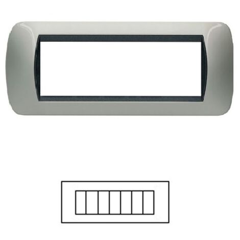 Placca 7 Posti GRIGIO SCURO LIVING International in Acciaio Compatibile