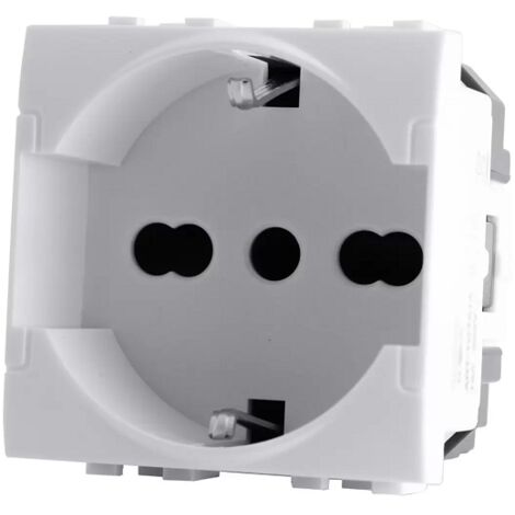 Presa Schuko Bosch 16A 250V Compatibile con Living Bianca