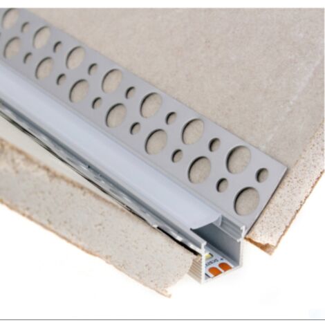 Profilo alluminio opaco 2mt incasso scomparsa cartongesso per strip striscia led  Angolo interno