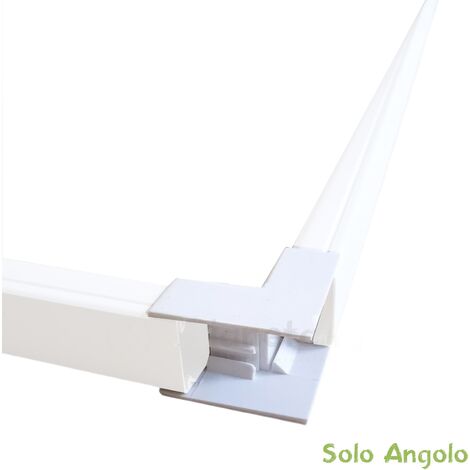 2 mt Canalina per cavi elettrica 60x40 mm in plastica passacavi bianco coprifili a parete con copertura Angolo interno