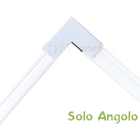 2 mt Canalina per cavi elettrica 60x40 mm in plastica passacavi bianco coprifili a parete con copertura Angolo esterno