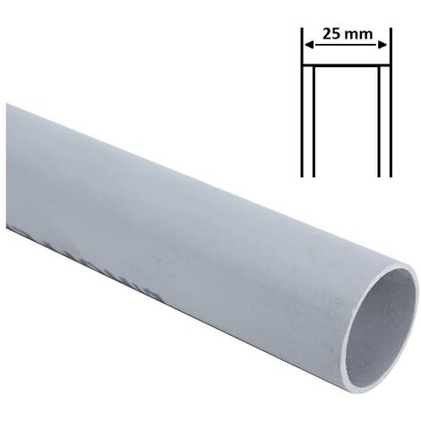 2M Tubo rigido D 16 20 25 32 mm grigio PVC passacavi a parete per cavi elettrici  25 mm