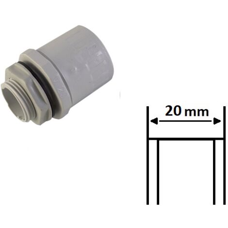 Raccordo tubo rigido scatola passo metrico tenuta stagna Ø 16 20 25 32 mm IP65 in PVC grigio collegamento cassetta 20 mm