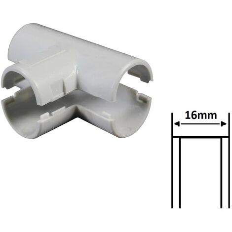 Giunto a "T" ispezionabile reversibile per tubo rigido raccordo di giunzione Ø 16 20 25 32 mm IP40 collegamento in PVC grigio  16 mm