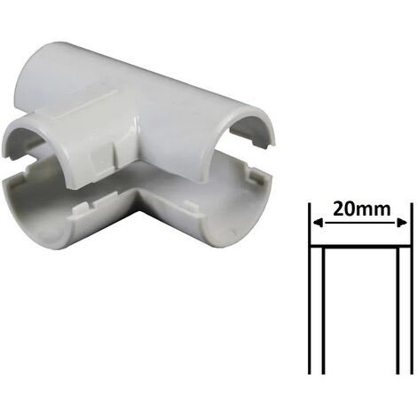 Giunto a "T" ispezionabile reversibile per tubo rigido raccordo di giunzione Ø 16 20 25 32 mm IP40 collegamento in PVC grigio  20 mm