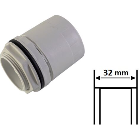 Raccordo tubo rigido scatola passo metrico tenuta stagna Ø 16 20 25 32 mm IP65 in PVC grigio collegamento cassetta 32 mm