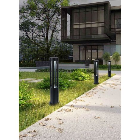 Vetrineinrete® Lampione Da Giardino Bianco Moderno Con Due Faretti Orientabili GU10 – IP44, Elegante E Resistente Per Esterni