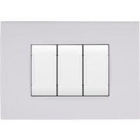 Placche compatibili con Bticino LIVING LIGHT placca 3 4 7 moduli vari colori per supporti LN4703 e N4703 ST01 - 7 Posti - Bianco