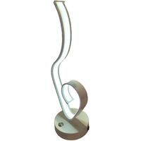 Lampada scrivania led 10w lume tavolo bianco moderno cuore onda luce comodino calda 3000k