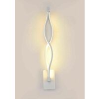 Applique led parete 9w lampada muro spirale bianco moderno luce calda 3000k fredda bianca 6500k