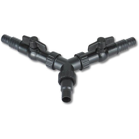 Conector En Y Con 2 Válvulas De Paso - Para Regular Caudal De Agua, En Diámetros 20mm (3/4') Y 25mm (1'), Distribución Óptima