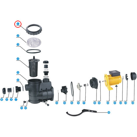Pieza De Repuesto: Bomba Para Piscina SunSun CPP-5000F