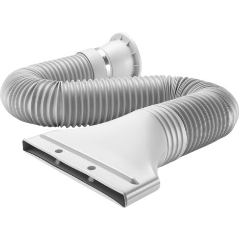 Wiltec Manguera de escape para sistemas de aire acondicionado 105 mm de diámetro, longitud variable 0,7-1,7 m para acondicionadores de aire, secadoras y campanas extractoras