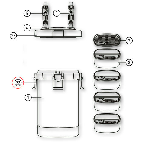 Repuesto De Fieltro Poliéster Para Filtro SunSun HW-404B | Pieza 50192-BC