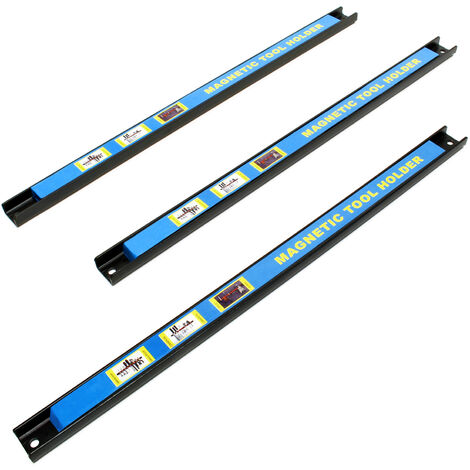 Listón magnético Barra magnética 46cm Set 3 piezas Soporte herramientas Barra herramientas Taller