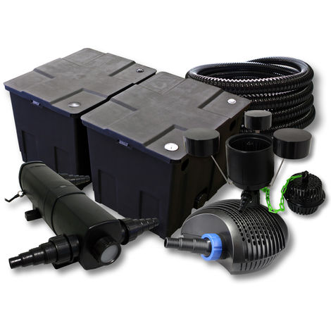 SUNSUN filtros para 60.000l Estanque con 18W Clarificador y 40W ECO Bomba 25m Manguera Skimmer (1/5)