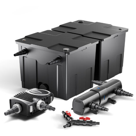 SUNSUN Juego para estanques 60000l 24W Purificador para estanques 80W ECO Bomba jardin