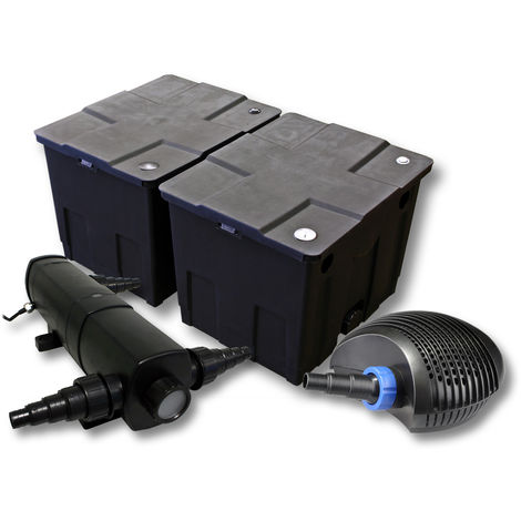 SUNSUN filtros para 60.000l Estanque con 36W Clarificador y 40W ECO Bomba jardin