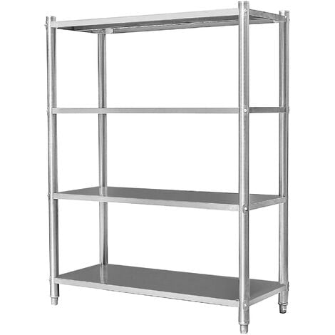 Estantería acero inoxidable almacenaje profesional gastronomía cargas pesadas taller 120x50x155cm