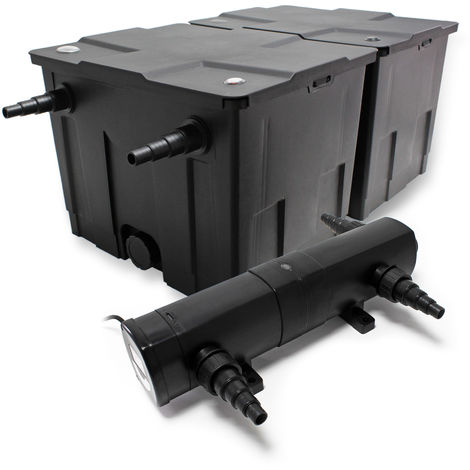 SunSun Set Filtro estanques CBF-350B hasta 60000l 24W clarificador UV CUV-224