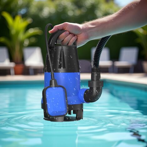 Bomba sumergible aguas sucias 750W 12500 litros/h Jardín Pozos Drenaje Bombeo agua Extracción agua