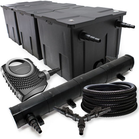 SunSun Kit Filtración estanque 90000l 72W clarificador neo10000 80W bomba 25m manguera
