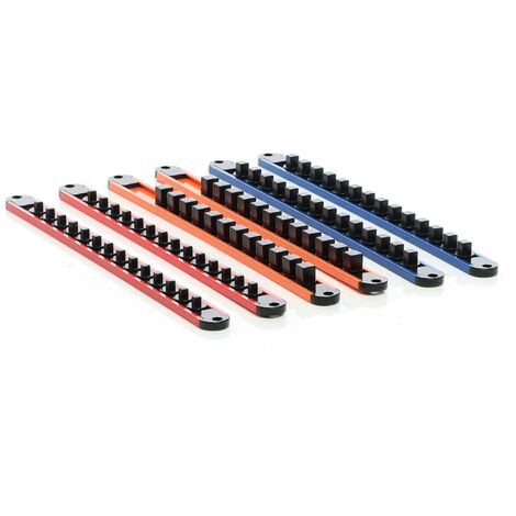 XPOtool Soporte para 80 llaves de vaso 6 piezas ABS giratorio 360° 1/2" 1/4" 3/8" organizador (1/5)