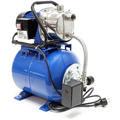 Grupo de presión 1200W 3400l/h Presostato y calderín membrana 19L Equipo doméstico suministro agua