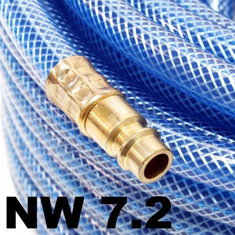 Manguera aire comprimido PVC 20m Tubo compresor Manguera entretejida Acople rápido EU Aire a presión