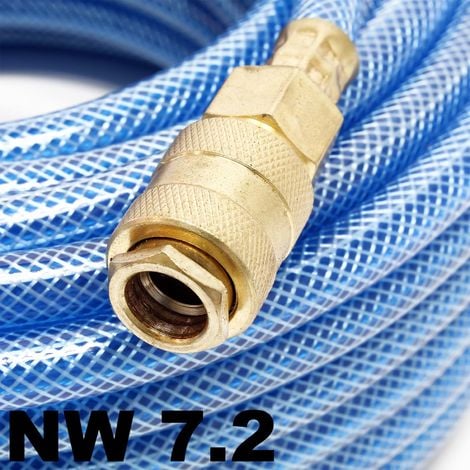 Manguera aire comprimido PVC 10m Tubo compresor Manguera entretejida Acople rápido EU Aire a presión