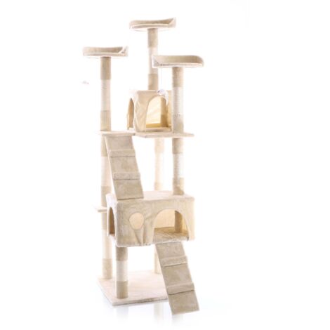 Árbol rascador para gatos Color beis 170 cm Accesorios mascotas Animales de compañía