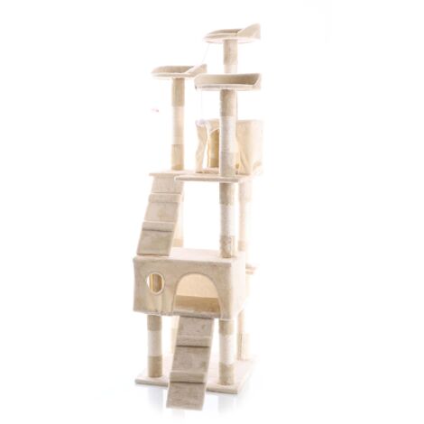 Árbol rascador para gatos Color beis 170 cm Accesorios mascotas Animales de compañía