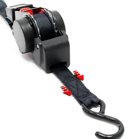 Automatische spanband klein 300 kg 1.80 meter 2 metalen S-haken