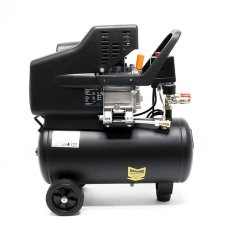 Compresor 24L 1,1 kW Presión 8 bar Compresor aire con ruedas Aire comprimido Herramientas neumáticas