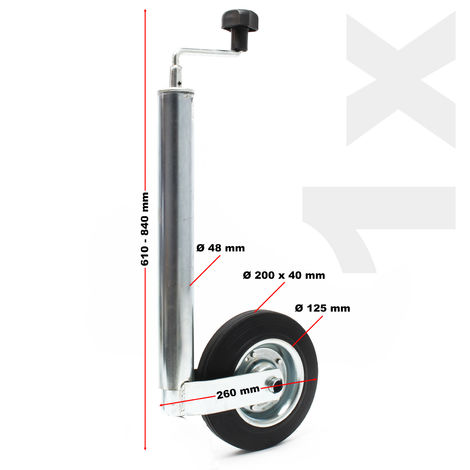 Apoyo para remolques y caravanas Set 10 unidades Rueda de apoyo con abrazadera 362kg Accesorios