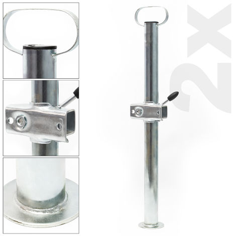 Apoyo para remolques y caravanas Set 10 unidades Rueda de apoyo con abrazadera 362kg Accesorios