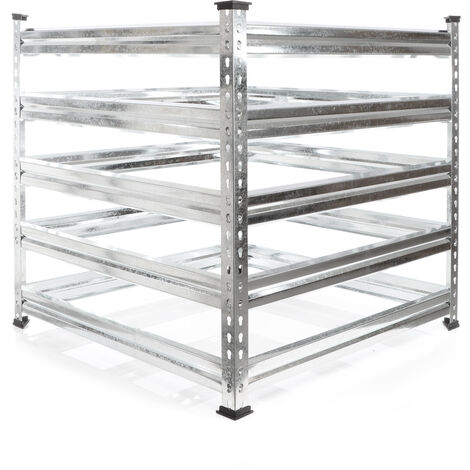 Compostador de metal para jardín 90 x 90 x 90 cm Hasta 720 L Compostaje Reciclaje Bio residuos