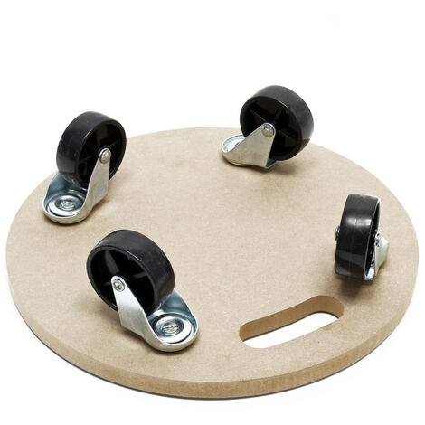 Tabla de ruedas para transporte MDF 380mm 250kg Plataforma rodante mudanza Tablero móvil muebles